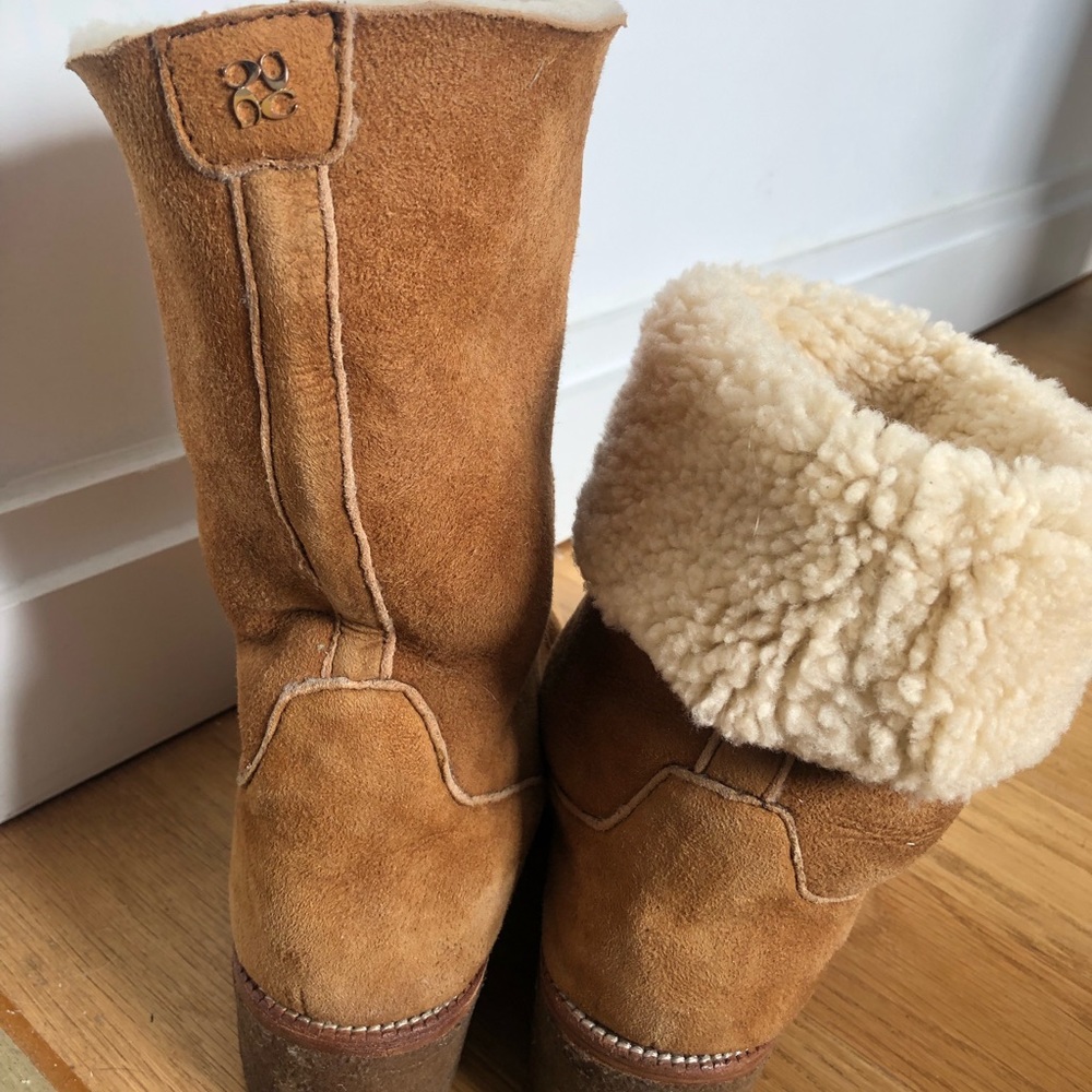 Coach Patsy Suede and Shearling Boots Size 8